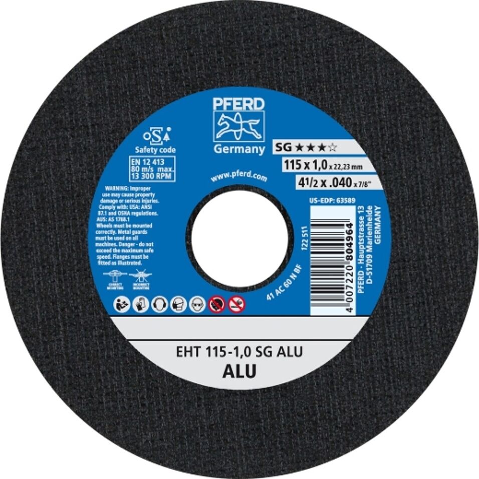 Product afbeelding Pferd Doorslijpschijf- EHT 115-1,0 SG ALU
