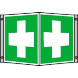 Bord eerste hulp vlag          200x200mm