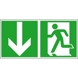 Bord nooduitgang links         300x150mm