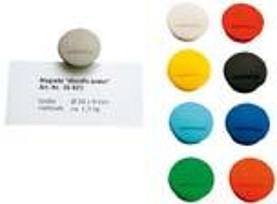 Product afbeelding Magneet D=34mm VE=10 hechtkracht 1300 g rood