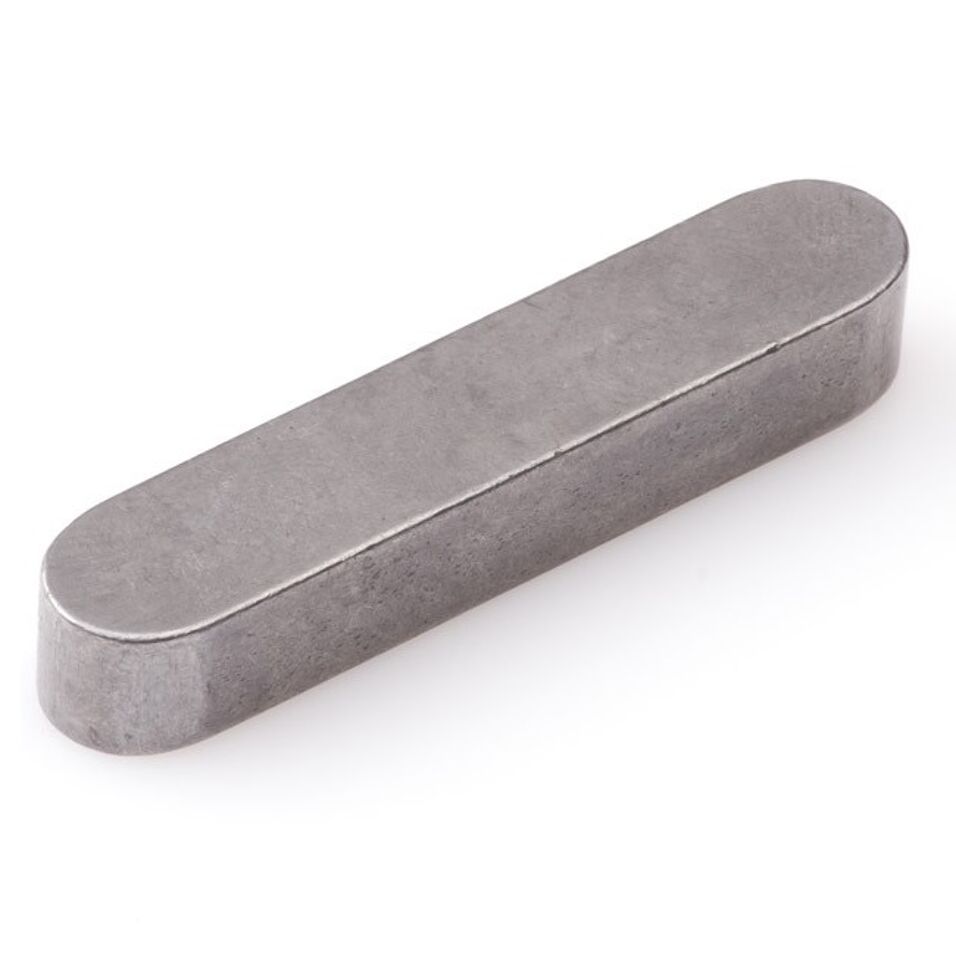 Product afbeelding Vlakke inlegspie met ronde einden DIN 6885 A Staal C45+C - 8x7x40 mm