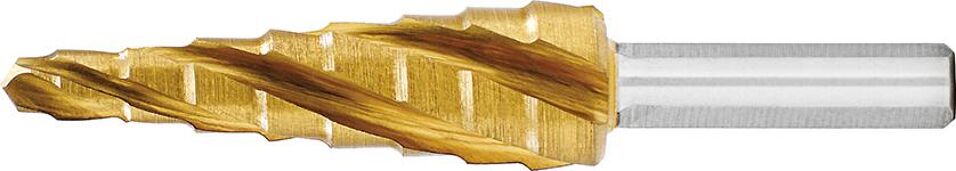 Product afbeelding Exact Getrapte boor HSS TiN 4-voudige spiraalgroef 4-12mm