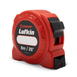 Lufkin rolmaat L625CME-02EU 25mm x 8m, rood, kunststof behuizing, stalen band, meter/inch