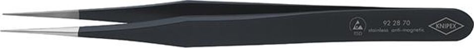 Product afbeelding Knipex ESD-pincet 110mm zwart met fijne punten
