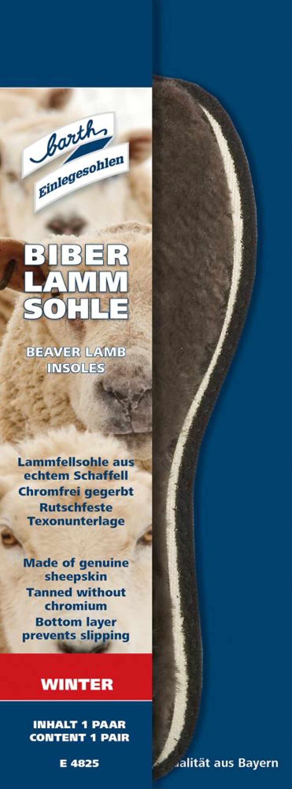 Product afbeelding Barth inlegzool Lamsvel maat 43