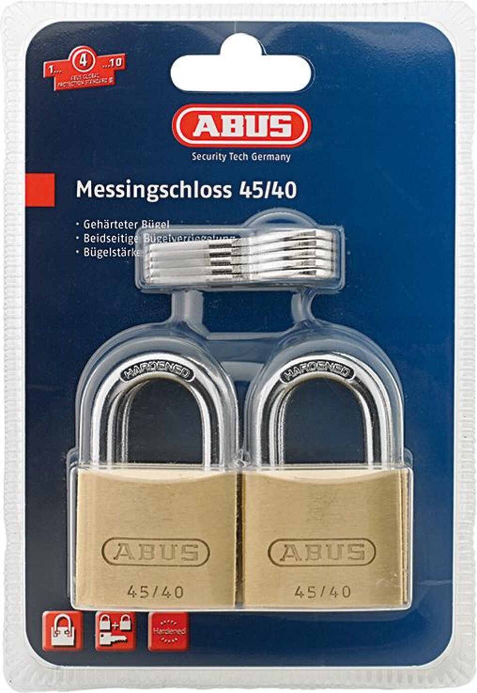 Product afbeelding ABUS hangslot messing 45/40 quads B/SB