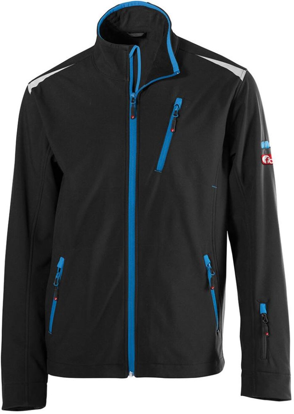 Product afbeelding Fortis softshell jas 24 zwart/blauw    L