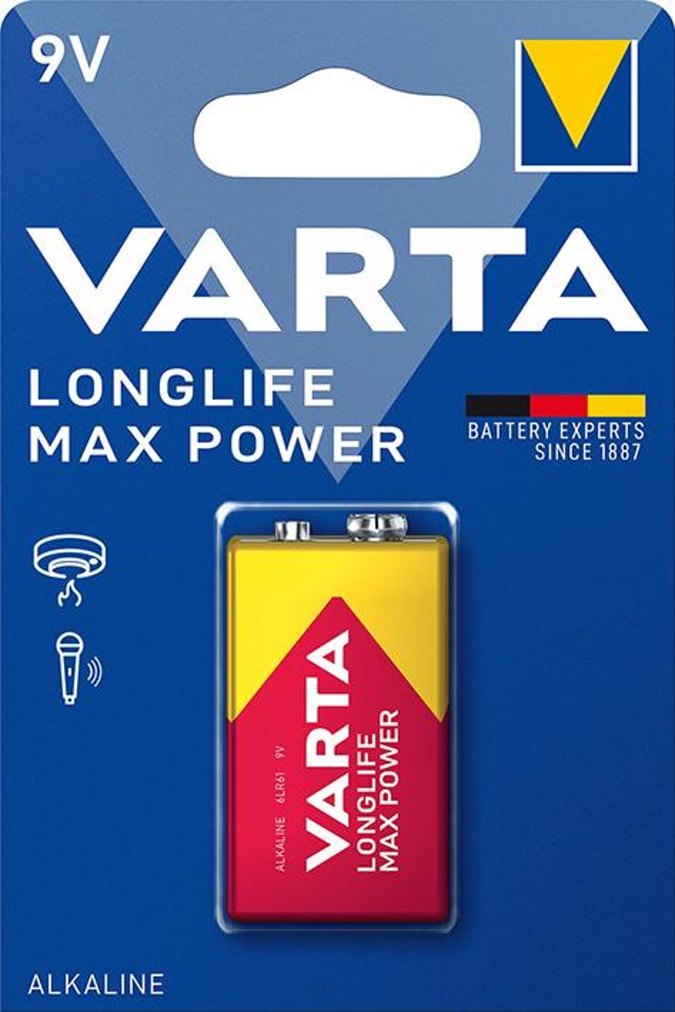 Product afbeelding Batterij MAX TECH 9V-Block blister a 1 stuks VARTA
