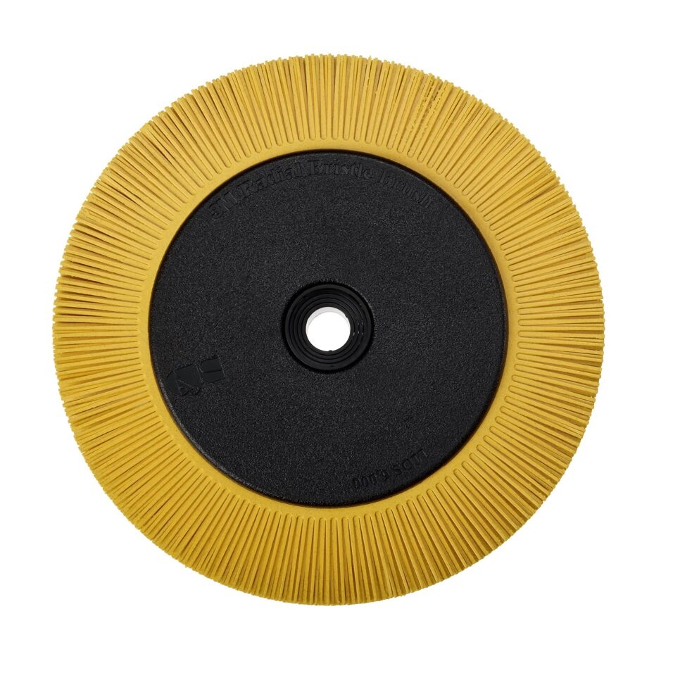 Product afbeelding 3M Scotch-Brite Radial Bristle Brush BB-ZB met adapter, Type S, 203 mm x 25 mm x 32 mm, P80