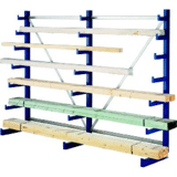 Langgoedstelling dubbelzijdig 3 staanders RAL 5010 cpl. h 2000 x d 500 x k 2700 mm Atlas ST