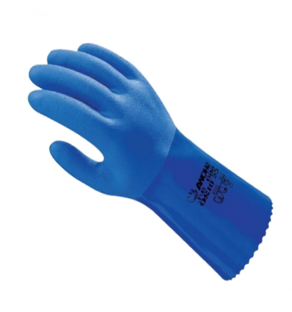 Product afbeelding Handschoen Showa 660 long blauw pvc    l
