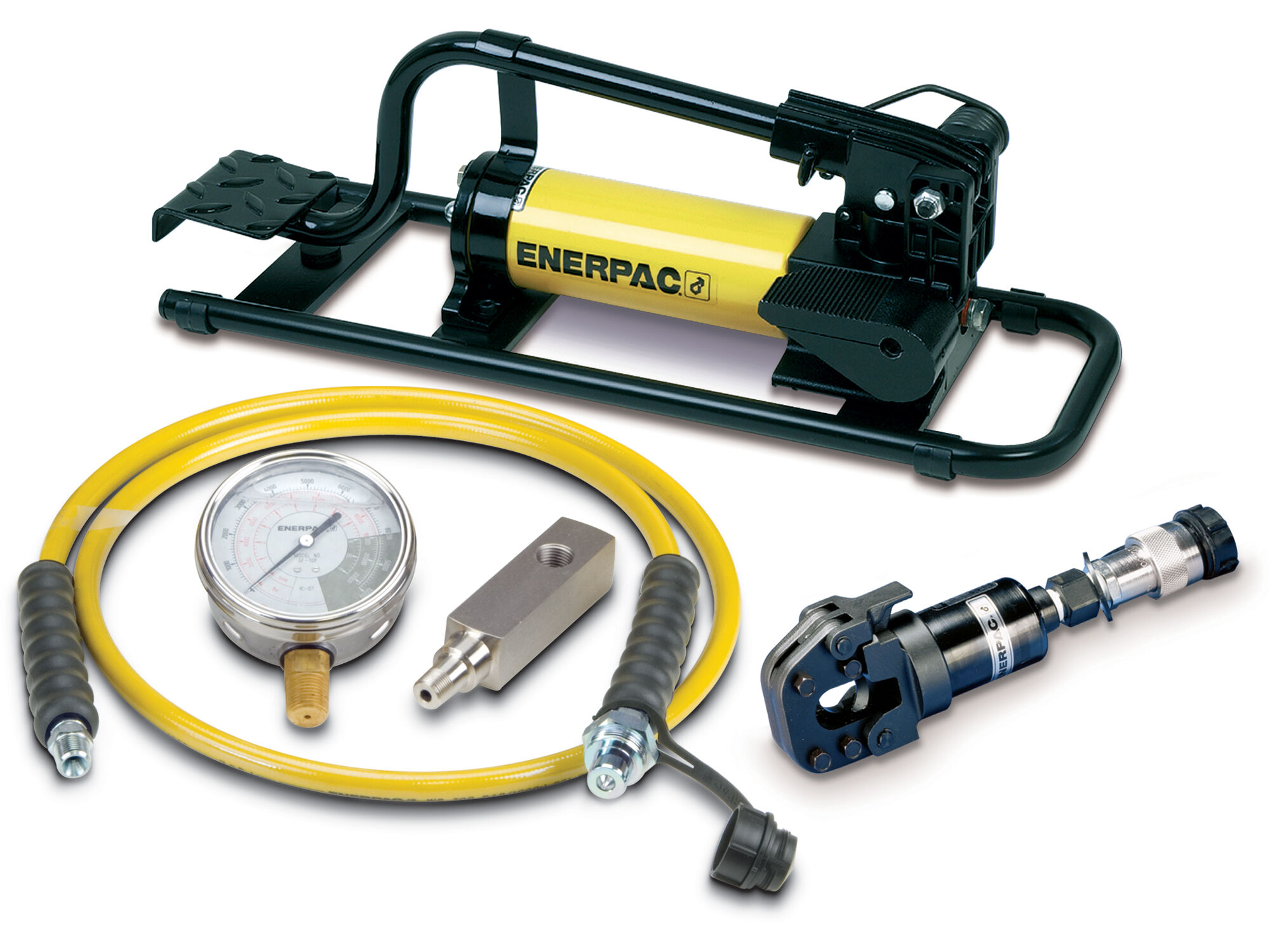 Enerpac hydraulische knipperset met pomp stc1250fp
