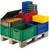 Stapelbare transportbak 600x400x320 mm blauw