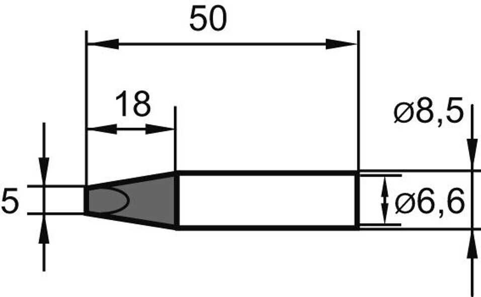 Product afbeelding Ersa Reserve soldeerpunt SB plat 5,0mm