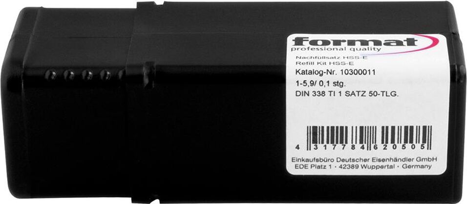 Product afbeelding Format Spiraalboor navulset DIN338 HSSE gesl. type N Type TI 1-10,5mm