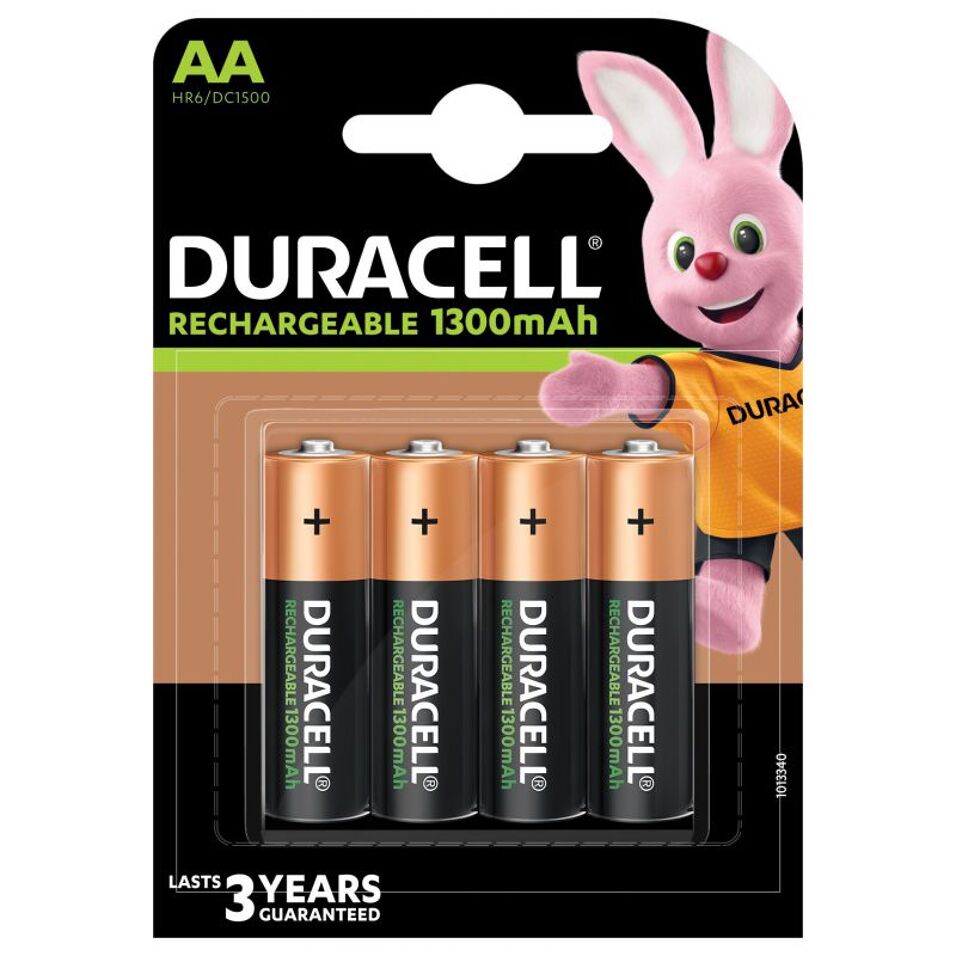 Product afbeelding Duracell oplaadbare batterij  a 4st AA    1,2 v
