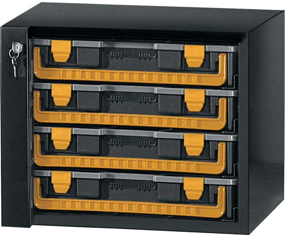 Product afbeelding Metalen kast PROFI met 4 koffers