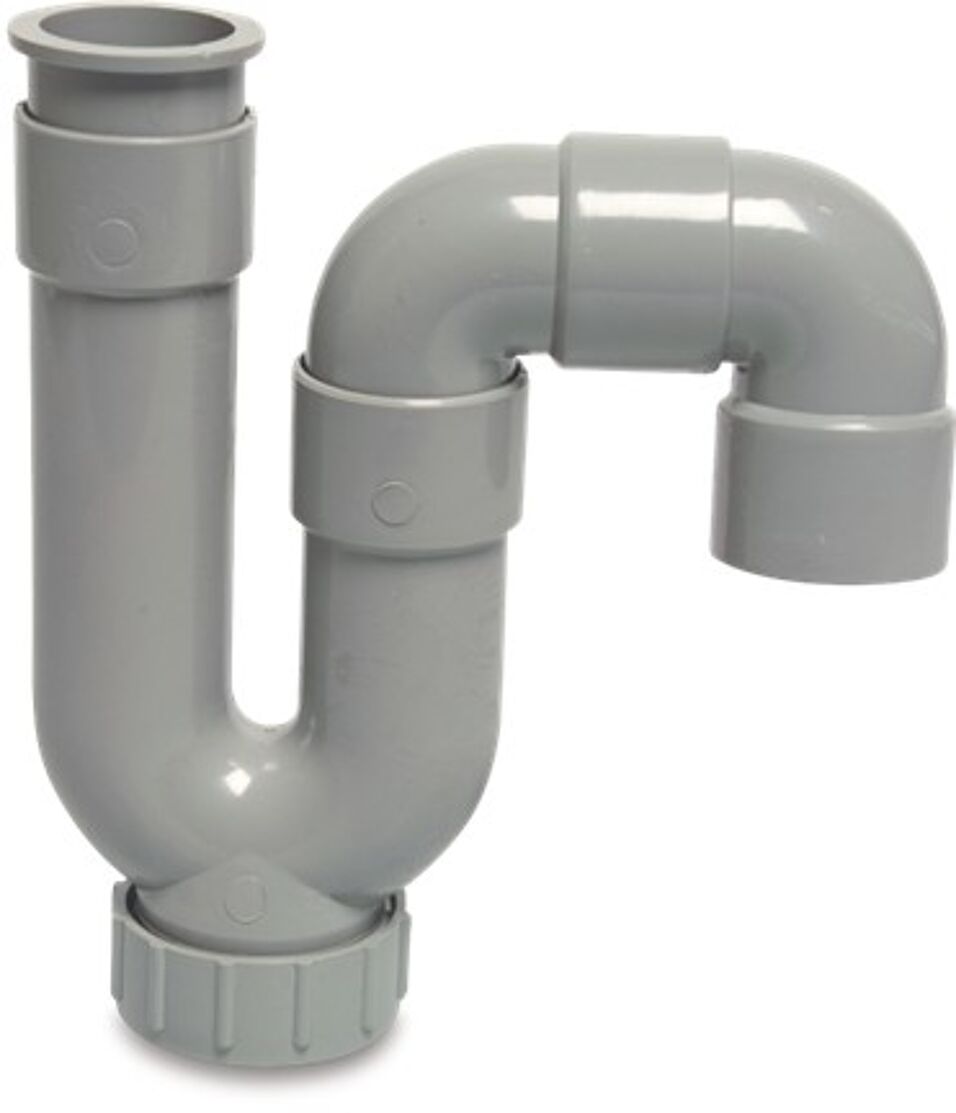 Product afbeelding Sifon ABS 40 mm lijmmof grijs type P+S