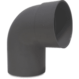 Bocht 87° PVC-U 40 mm lijmmof x spie grijs KOMO
