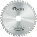 Fortis HW-cirkelz-blad 190x2,8 x30mm Z42W