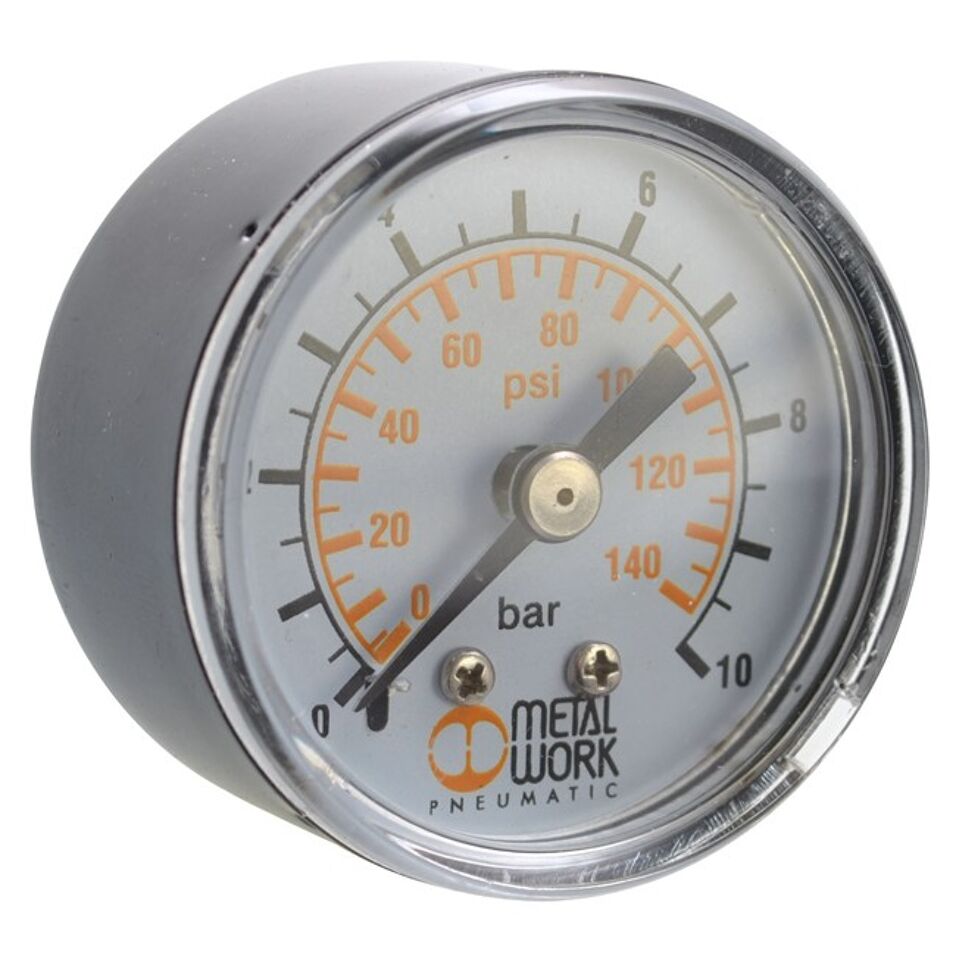 Product afbeelding Metal Work manometer AA staal D 50 mm 0-2.5 bar 1/4"
