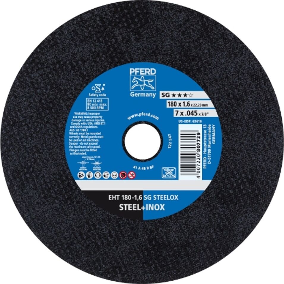 Product afbeelding Pferd doorslijpschijf EHT 180-1,6 SG STEELOX