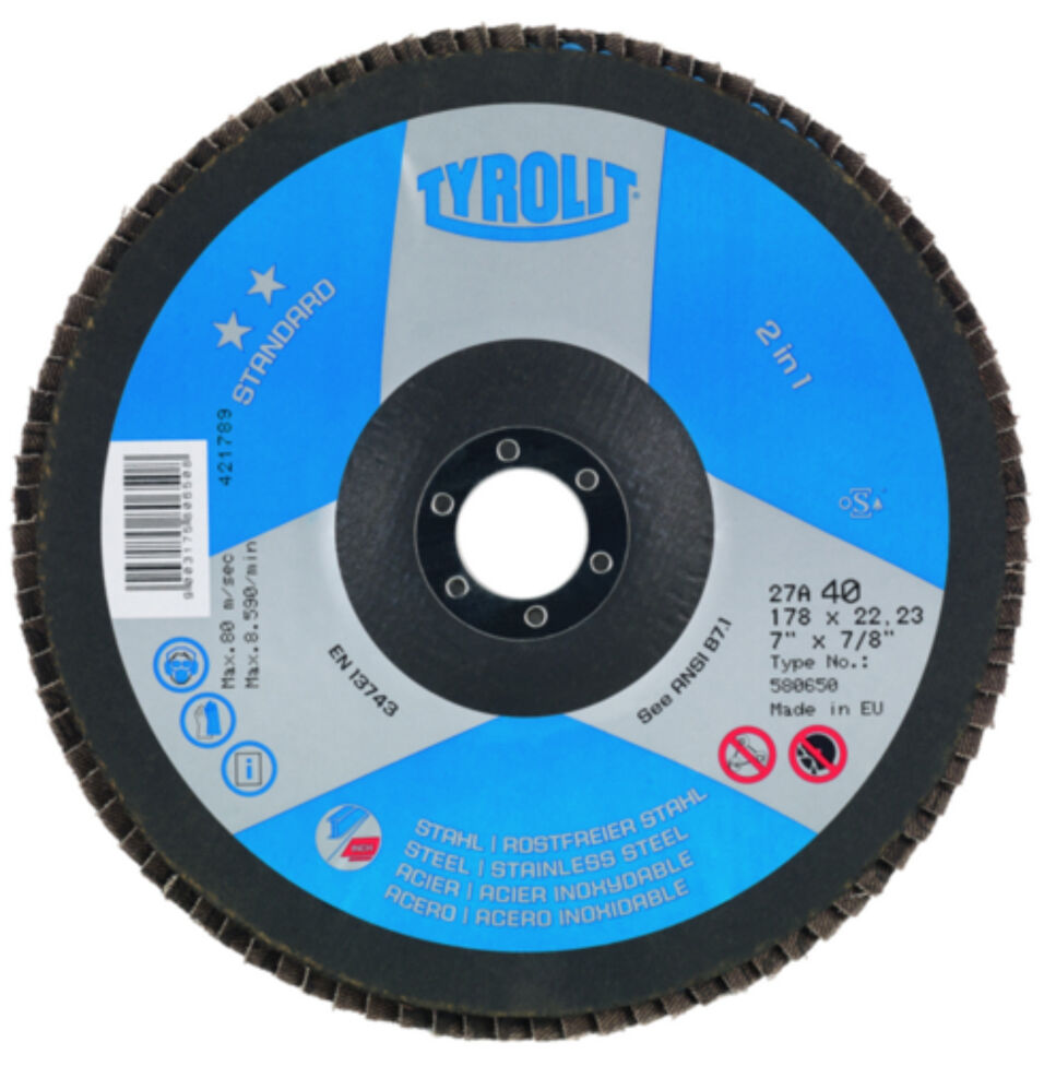 Product afbeelding Tyrolit Premium lamellenschijf 27A 115x22,23 ZA60-B